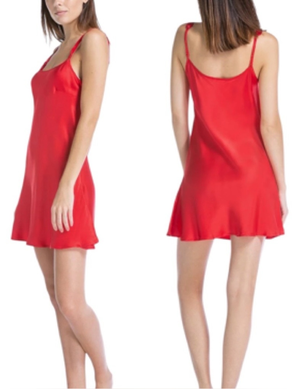 Fishers Finery Red‎ 100% Mulberry Silk Chemise Nightgown Small